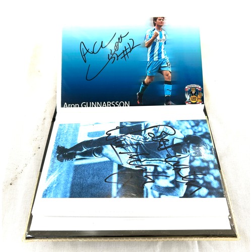 120 - Large selection of Signed footballers photos includes Coventry etc