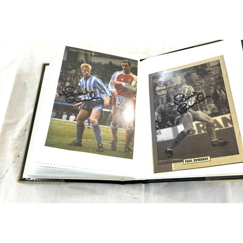 120 - Large selection of Signed footballers photos includes Coventry etc