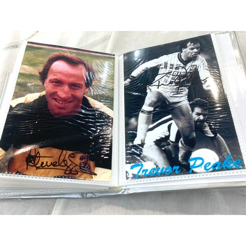 119 - Large selection of Signed footballers photos includes Coventry etc