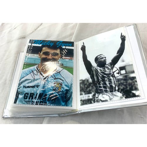 119 - Large selection of Signed footballers photos includes Coventry etc