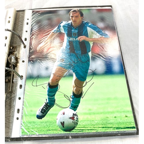 38 - Folder of signed football memorabilia