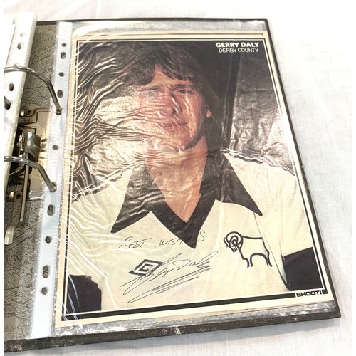 38 - Folder of signed football memorabilia