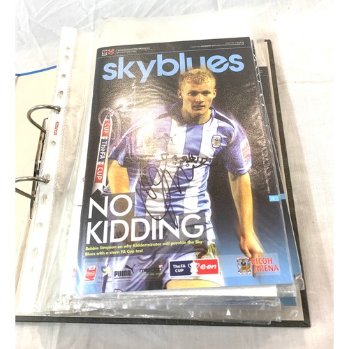 40 - Selection of assorted football programmes includes Skyblues signed etc