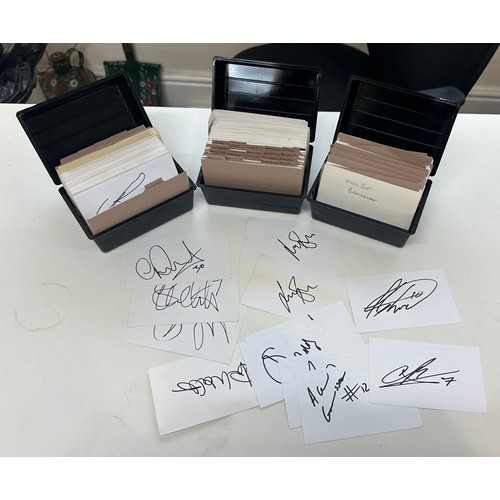 63 - Selection of signed autograph football cards to include Arsenal, Aston Villa, Coventry players etc