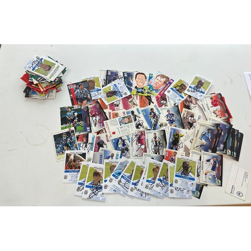 84 - Selection of vintage signed football trading cards signed by various players from Coventry City, Ply... 