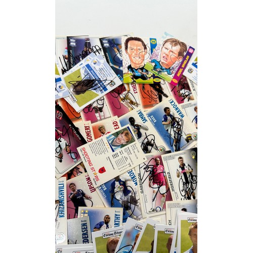 84 - Selection of vintage signed football trading cards signed by various players from Coventry City, Ply... 