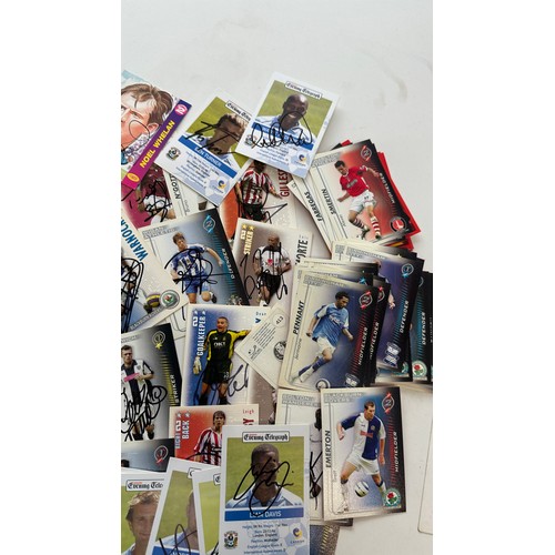 84 - Selection of vintage signed football trading cards signed by various players from Coventry City, Ply... 