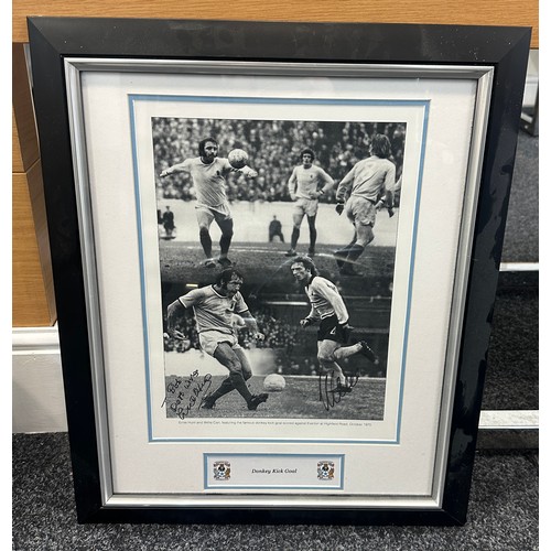 47 - Coventry City Football print with original signature ' Donkey Kick Goal' measures approx 19 inches w... 