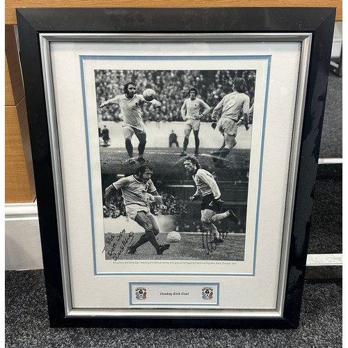 47 - Coventry City Football print with original signature ' Donkey Kick Goal' measures approx 19 inches w... 