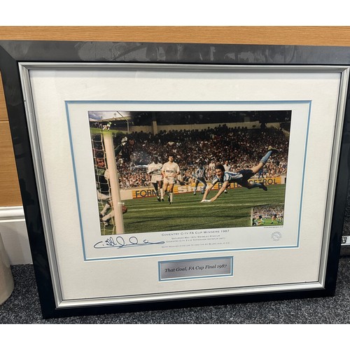 69 - ' Coventry City FA Cup Winners 1987' , ' That Goal, FA Cup Final 1987' print with the original signa... 