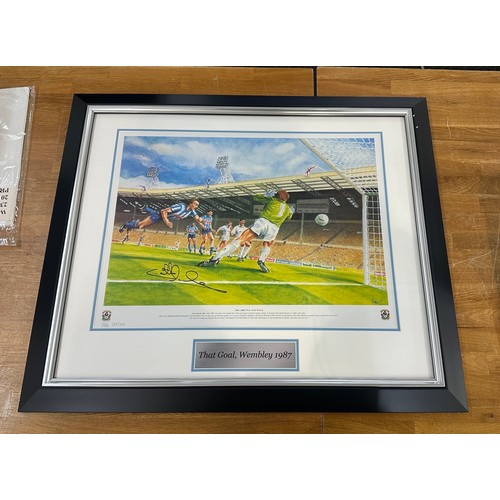 45 - ' That Goal, FA Cup Final 1987' print with the original signature of player Clive Allen