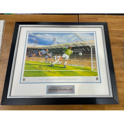 45 - ' That Goal, FA Cup Final 1987' print with the original signature of player Clive Allen