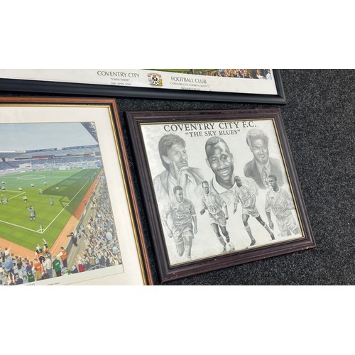 79 - Three framed Coventry Football prints to include ' Coventry City F.C The Sky Blues', ' I was there 3... 