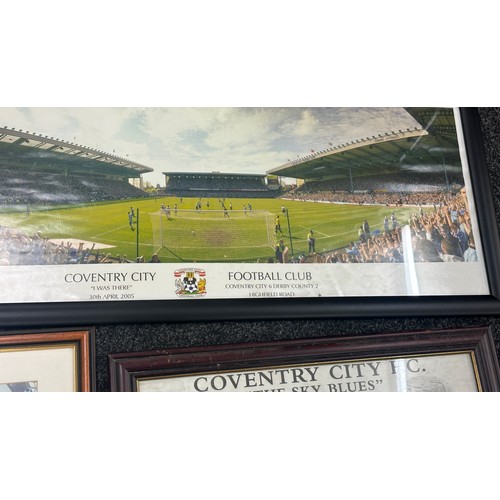 79 - Three framed Coventry Football prints to include ' Coventry City F.C The Sky Blues', ' I was there 3... 