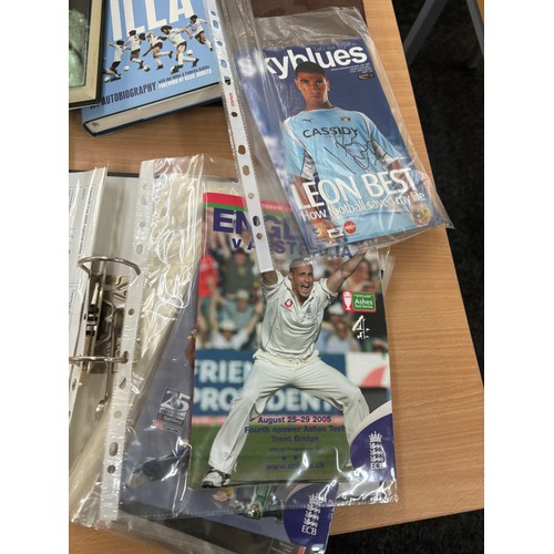 143 - Large selection of assorted Football memorabilia includes Programmes, some signed etc