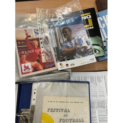 143 - Large selection of assorted Football memorabilia includes Programmes, some signed etc