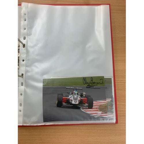 52 - Signed Motor sport drivers pictures