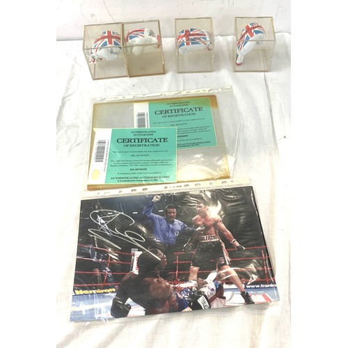 49 - Selection of signed Boxing memorabilia includes Joe kawasaki signature etc