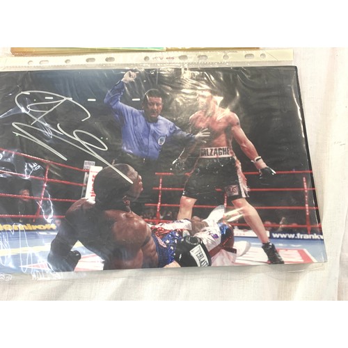 49 - Selection of signed Boxing memorabilia includes Joe kawasaki signature etc