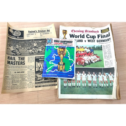 73 - World cup 1966 England v Germany evening standard newspaper, 1966 World Cup official programme