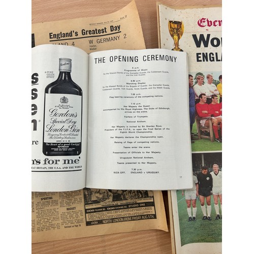 73 - World cup 1966 England v Germany evening standard newspaper, 1966 World Cup official programme