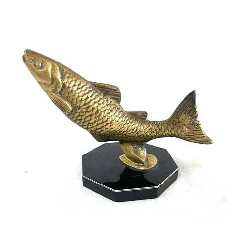 2 - Art Deco brass fish car mascot