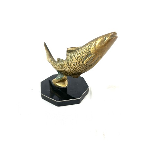 2 - Art Deco brass fish car mascot