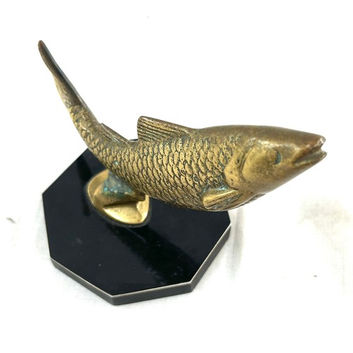 2 - Art Deco brass fish car mascot