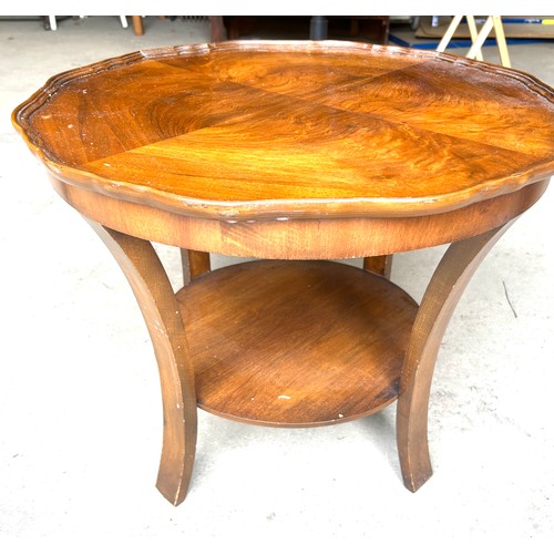 446 - Walnut occasional table, Height 19 inches, Diameter 24 inches