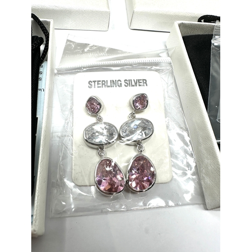 253 - 4 silver earrings inc boxed silvora