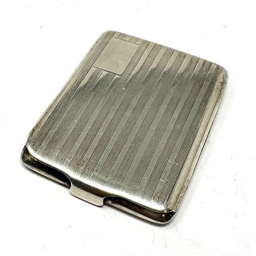 8 - silver card case measures approx 6cm by 4.5cm birmingham silver hallmarks