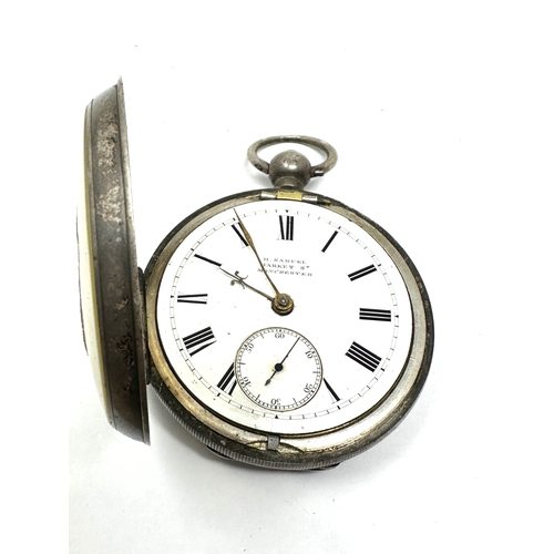 455 - Antique silver pocket watch h samuel manchester the watch is ticking not tested weight 141g