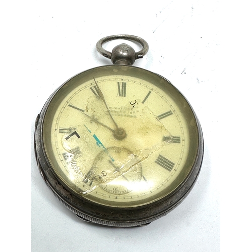 455 - Antique silver pocket watch h samuel manchester the watch is ticking not tested weight 141g