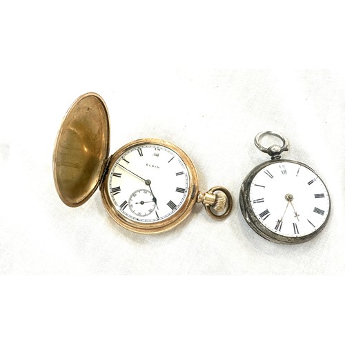 542 - Two vintage pocket watches on silver and one gold plated