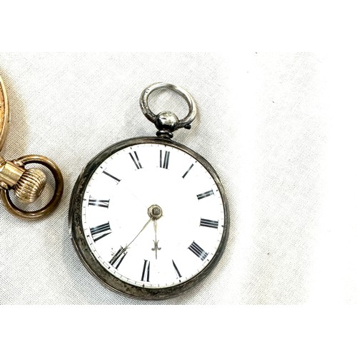 542 - Two vintage pocket watches on silver and one gold plated