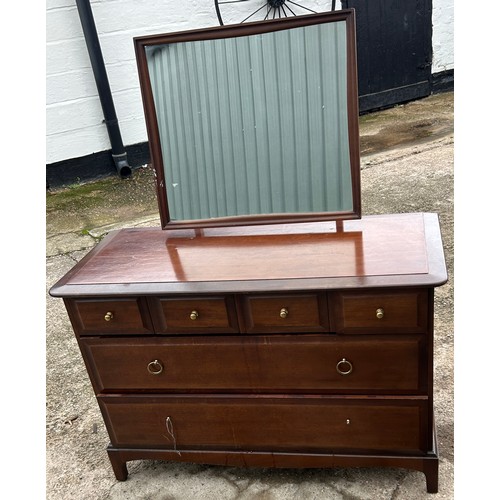 424 - Stagg 6 drawer dressing table, 2 handles missing, approximate overall measurements: Height 50 inches... 