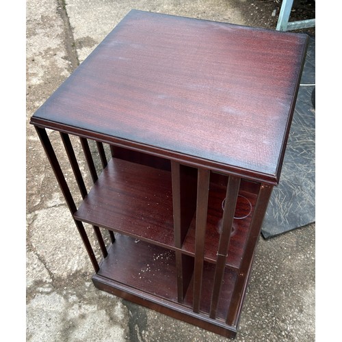 381 - Mahogany library bookcase, overall measurements:  Height 32 inhces, 19 inches Square