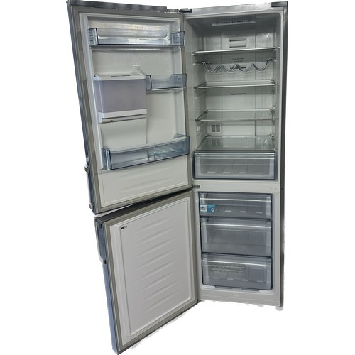 438 - Silver Kenwood fridge freezer - in working order