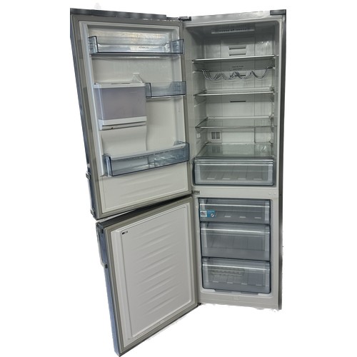 438 - Silver Kenwood fridge freezer - in working order