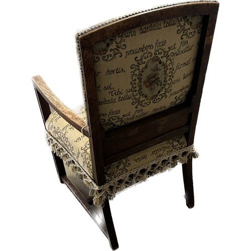 418 - Large carved wooden hall chair