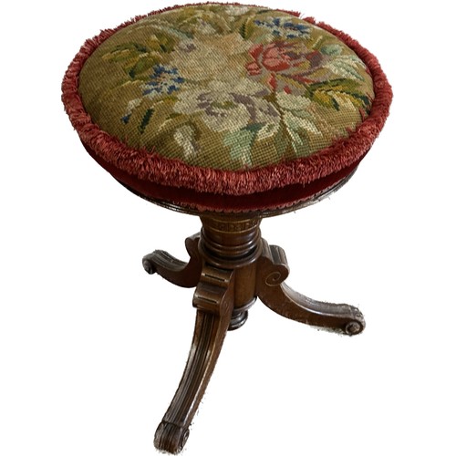 429 - Victorian wind up piano stool