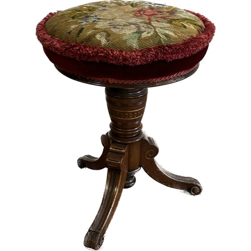 429 - Victorian wind up piano stool