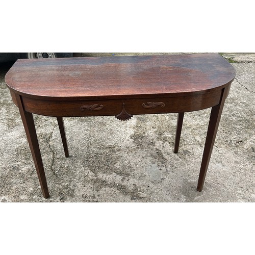 387 - Oak section of a Georgian table, Height 28 inches, Width 48 inches, Depth 23 inches