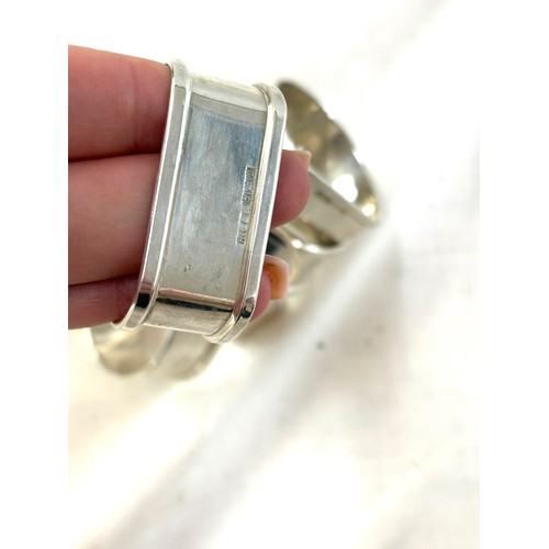 533 - 6 Hallmarked silver napkin rings