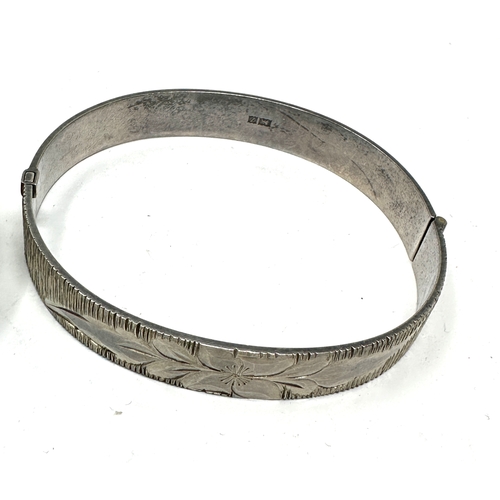 258 - 3 vintage silver bracelets / bangle  weight 70g