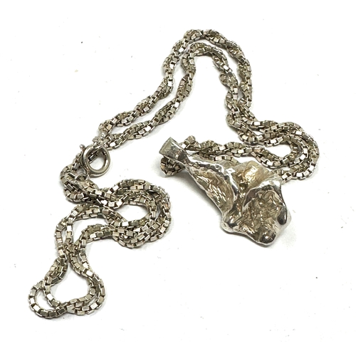 259 - Vintage silver ingot pendant necklace weight 32g