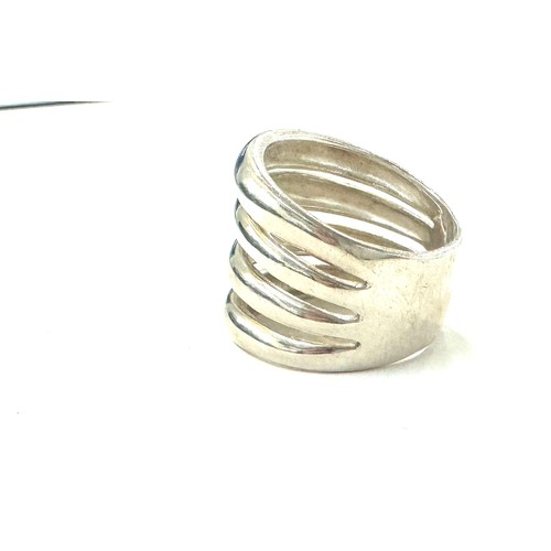 508 - Large Silver ring, ring size U, approximate weight 10.1g