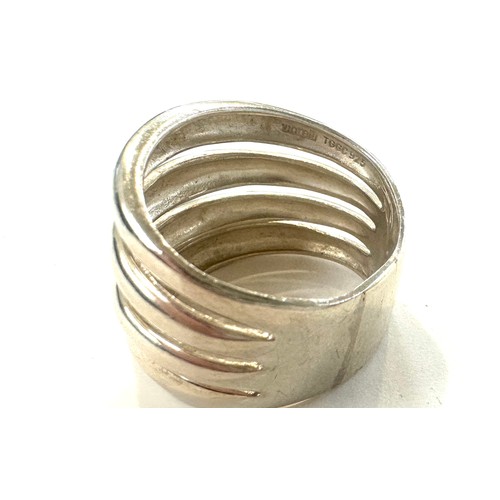 508 - Large Silver ring, ring size U, approximate weight 10.1g