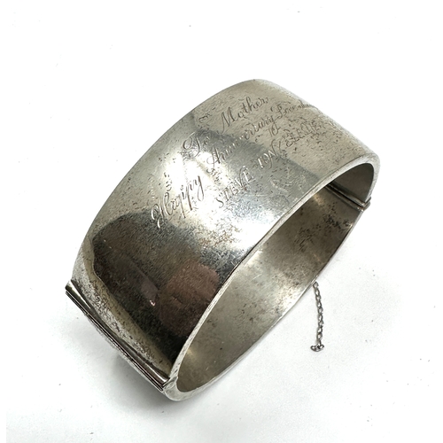 266 - Vintage silver cuff bracelet chester silver hallmarks weight 46g