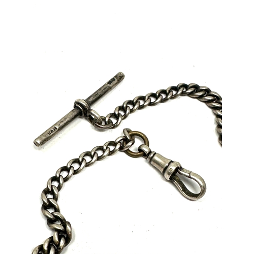 12 - Antique silver albert watch chain weight 22g